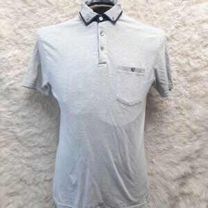 Denim and Flower Man's Gray Polo Shirt Size M
